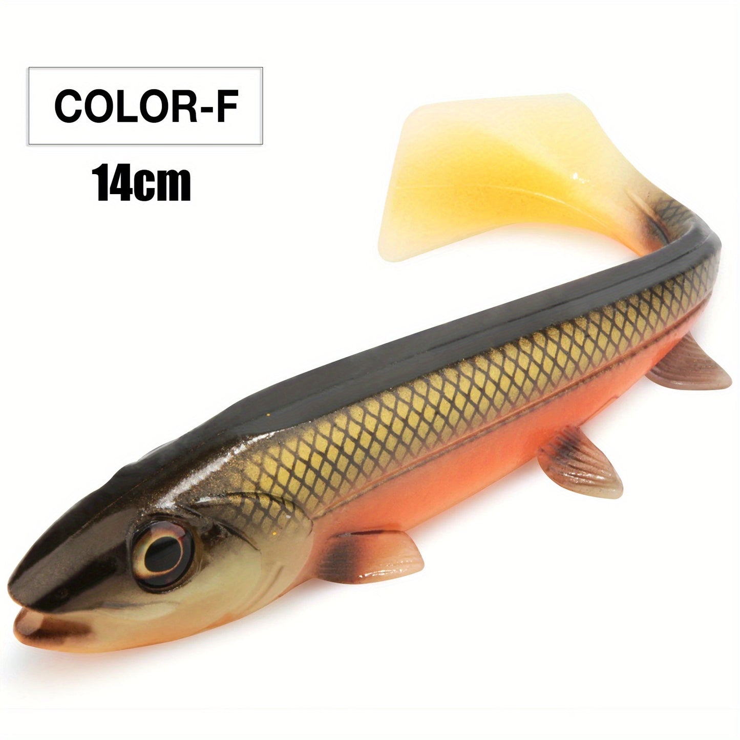 Silicone Square Tail Swinging Lure 14cm/18cm - Realistic Swimbait for Deep Diving