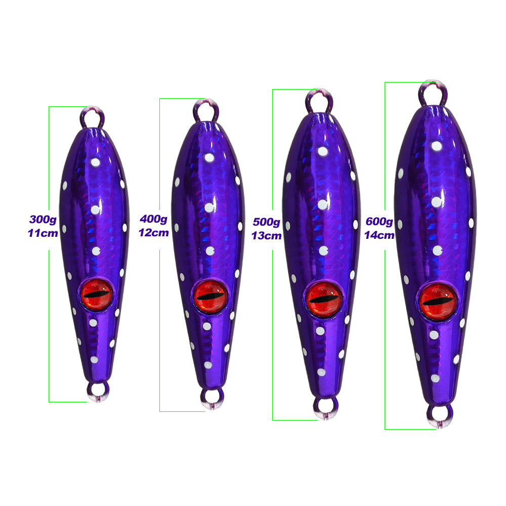 300‑600g Deep Sea Heavy Metal Jig Lure, Glow Spot Jig Bait for Offshore Sea Fishing Grouper Tuna