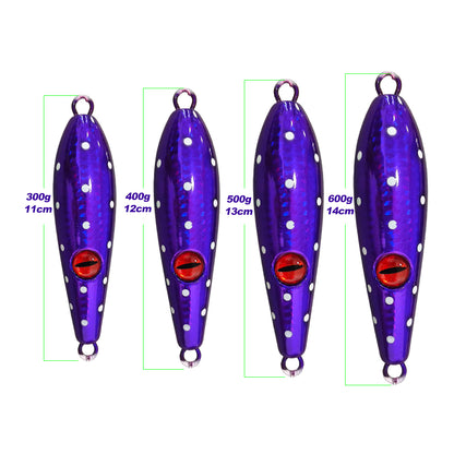 300‑600g Deep Sea Heavy Metal Jig Lure, Glow Spot Jig Bait for Offshore Sea Fishing Grouper Tuna