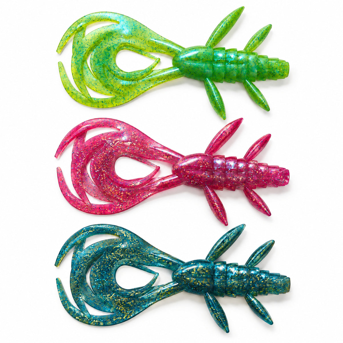 LUREGO Shrimp Swimbait 17-19cm, 43-61g, Multi-Tentacle Curly Tail