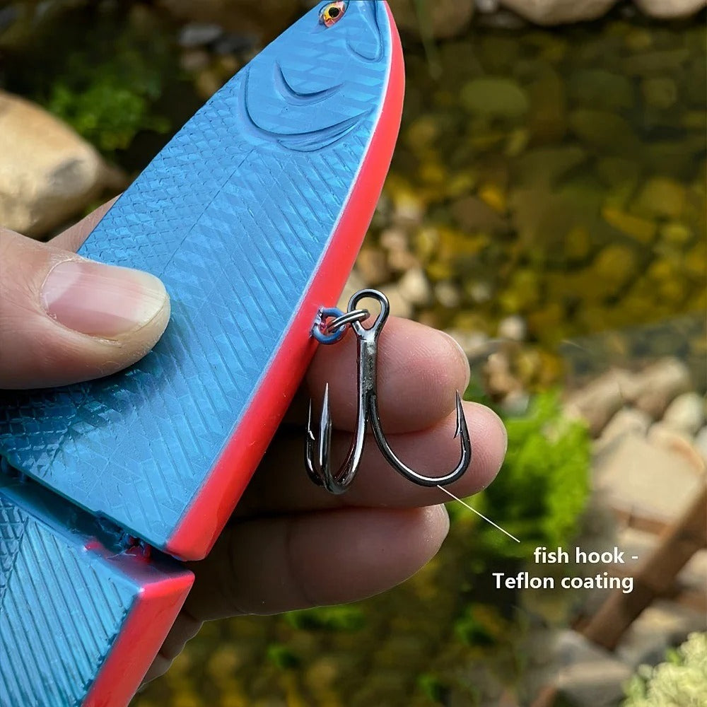 F180 Large Heavy Two-Joint Hard Swimbait – Teflon Hooks