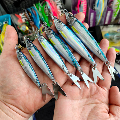 3D Printed Fast Sinking Metal Jig Lure - 20g-100g Saltwater Shore Casting Fishing Lure