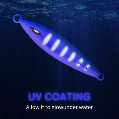 130g-220g Slow Pitch Jigging Lure, Saltwater Offshore Metal Jig
