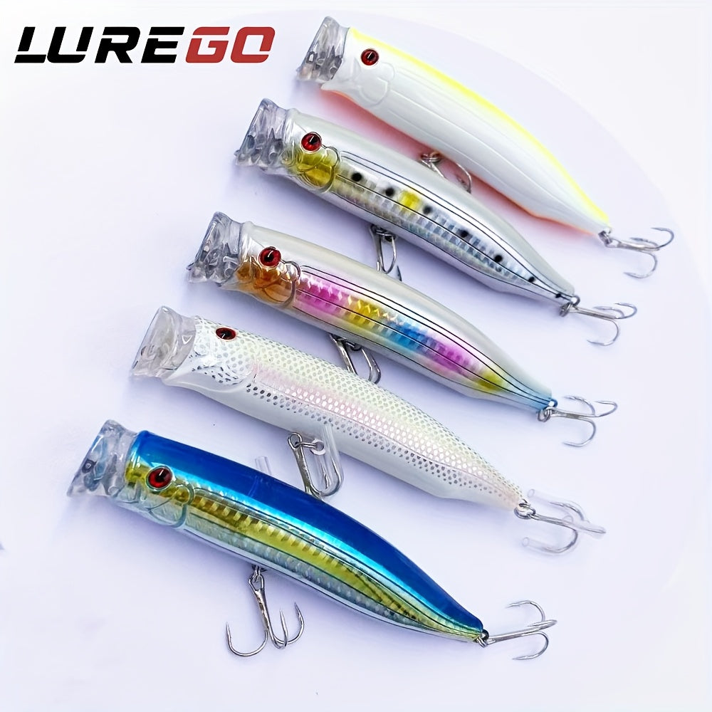 28g ABS Fishing Popper Lure with Wire-Integrated Reinforced Body, Surface Splash Bait for Long-Casting Floating Seabass Lure