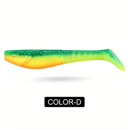 2pcs Large T-Tail Soft Lures 5.12inch/19G for Pike And Striped Bass, Shad Imitation Bait