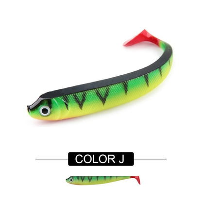 8PCS/5PCS/3pcs  Dual-Color T-Tail Soft Fishing Lures - Realistic Painted 7.5cm/9.5cm/12.5cmSwimbait with Multi-Color Options