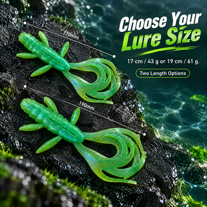 LUREGO Shrimp Swimbait 17-19cm, 43-61g, Multi-Tentacle Curly Tail