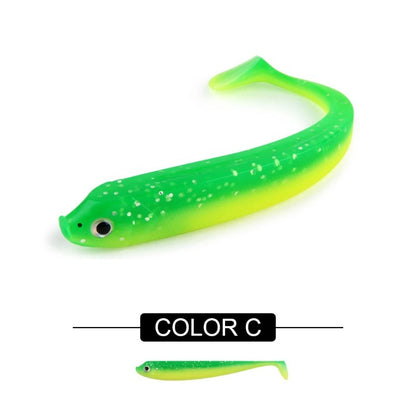 8PCS/5PCS/3pcs  Dual-Color T-Tail Soft Fishing Lures - Realistic Painted 7.5cm/9.5cm/12.5cmSwimbait with Multi-Color Options