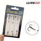 3pcs  Mustad STINGER RIG with Quick Change Hooks - High-Strength Wire Leader for Pike, Bass, and Predatory Fish