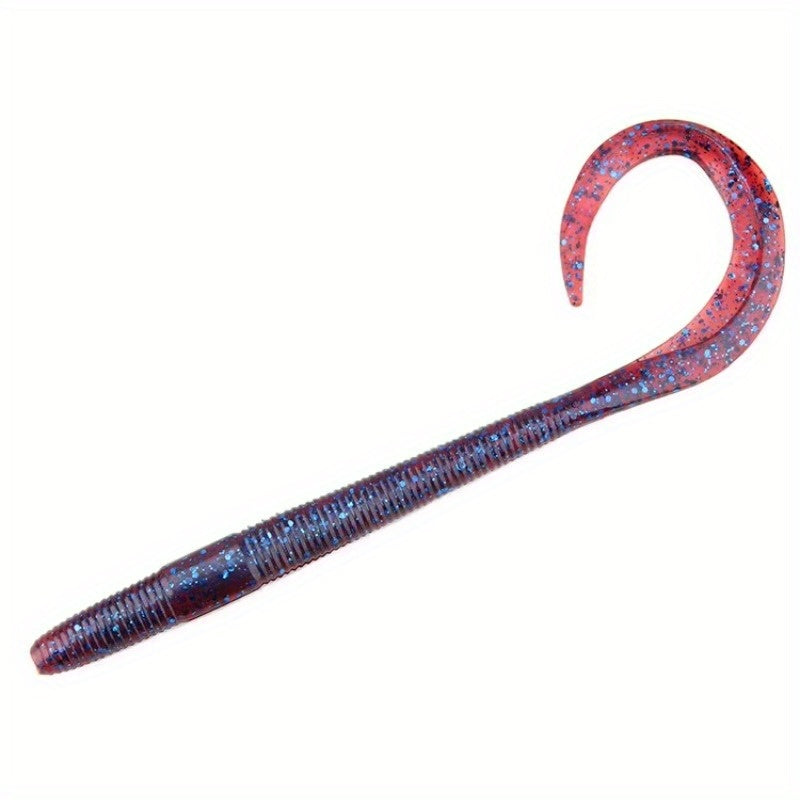 8PCS /9PCS  Dual-Color Lure 5.31inch/6.5inch Curled Tail Soft Bait Full-Swimming Lure for Bass and Perch
