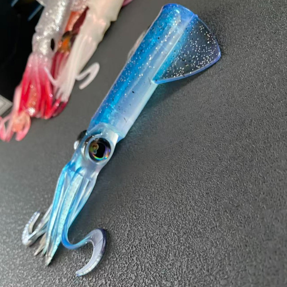 Replacement Squid Body – Glow-UV Soft Bait, Durable Silicone Body, Easy to Install NO JIG HEAD