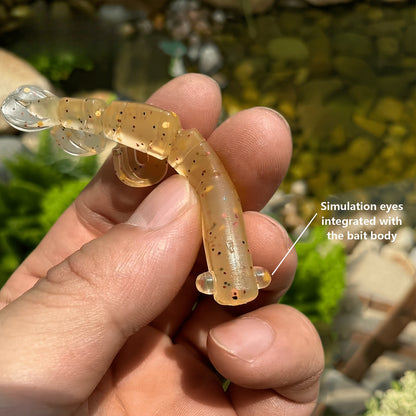 5/6PCS Soft Worm Shrimp Fishing Lure 70mm/100mm Artificial Baits Bass Silicone Fishing Lure
