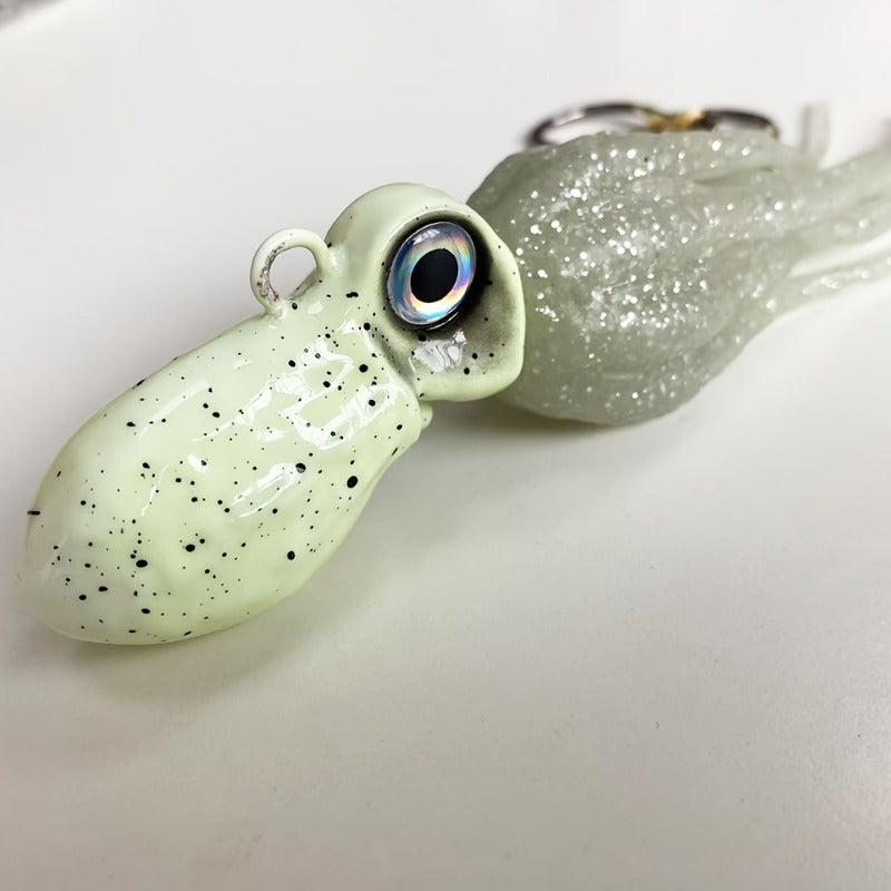 100g-450g Triple Size TPE Jig Bait - Deep Sea Giant Squid Lure with 2Treble Hooks, Realistic Fish Scale Detailing