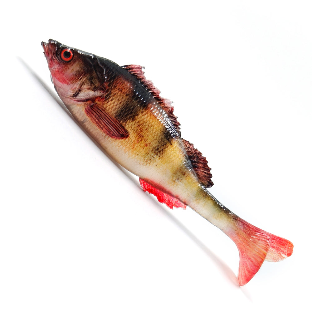 4PCS 3D Printed T-Tail Soft Bait with Realistic Scales, 9cm Slow-Sinking Swimbait