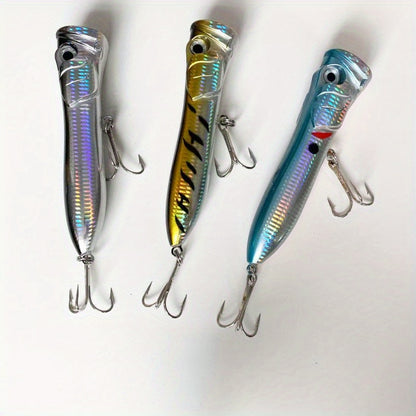 18.5cm Giant Popper Lure - 106g Triple-Color Splash Bait - Topwater Fishing Lure