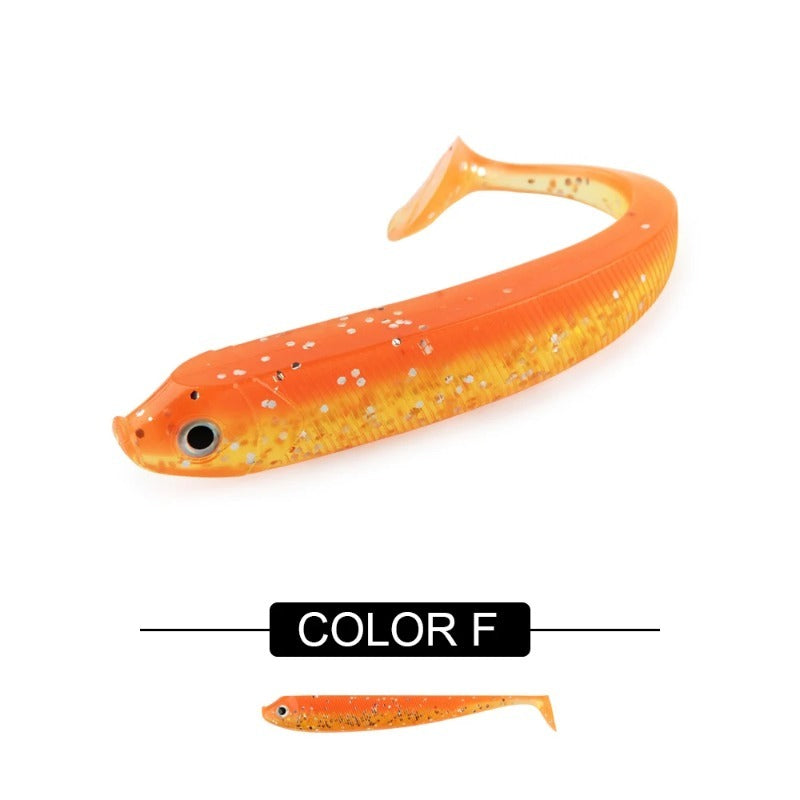 8PCS/5PCS/3pcs  Dual-Color T-Tail Soft Fishing Lures - Realistic Painted 7.5cm/9.5cm/12.5cmSwimbait with Multi-Color Options