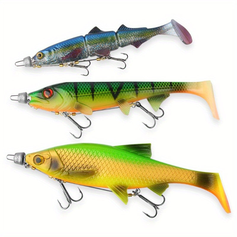 Saltwater Fishing Hook Rigs - Treble Hook Set for Heavy Soft Baits | Deep Sea Jig Hooks | High-Strength Lure Fishing System