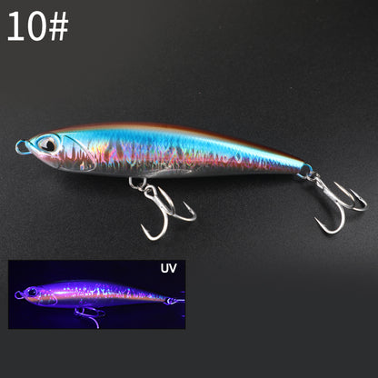 160mm/70g 3D Print Sinking Hard Fishing Lure, Yozuri Style Musky Crankbait Pencil Bait With Treble Hooks