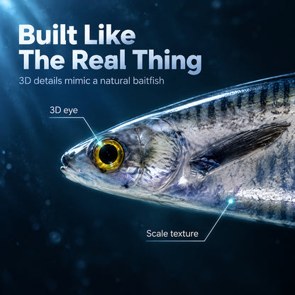 LUREGO Glow Mackerel Swimbait 20/25cm – Weedless Soft Lure for Flounder & Sea Bass