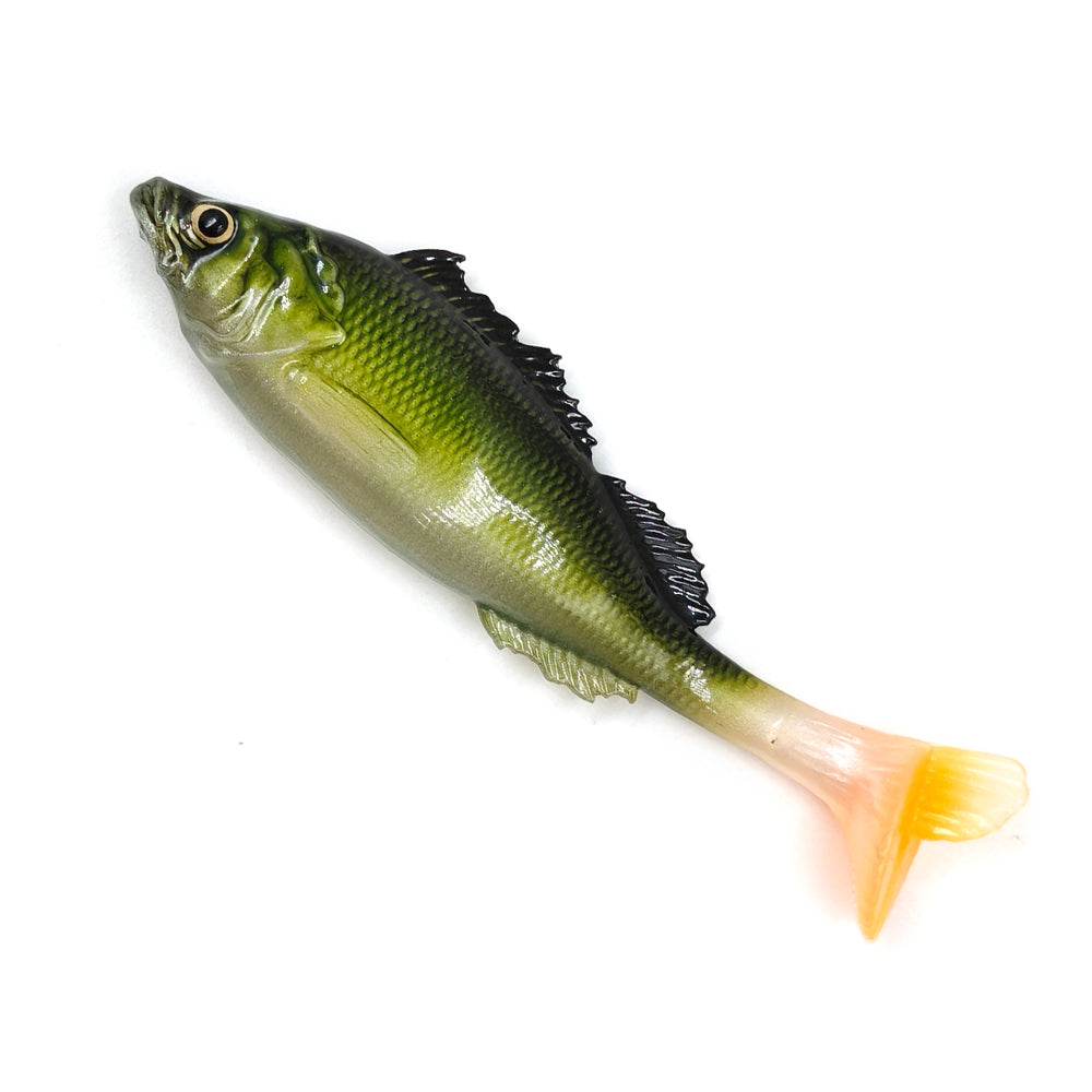 4PCS 3D Printed T-Tail Soft Bait with Realistic Scales, 9cm Slow-Sinking Swimbait