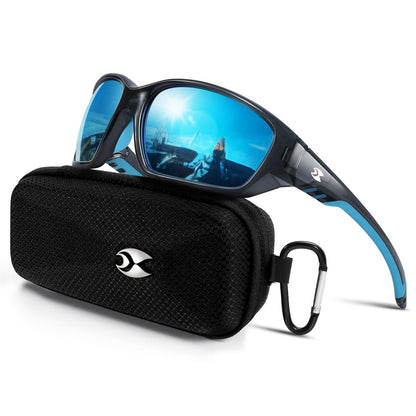 LUREGO Sunglasses for Men: Womens UV400 Protection Sun Glasses Wrap Around Goggles for Fishing Driving