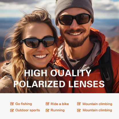LUREGO Sunglasses for Men: Womens UV400 Protection Sun Glasses Wrap Around Goggles for Fishing Driving