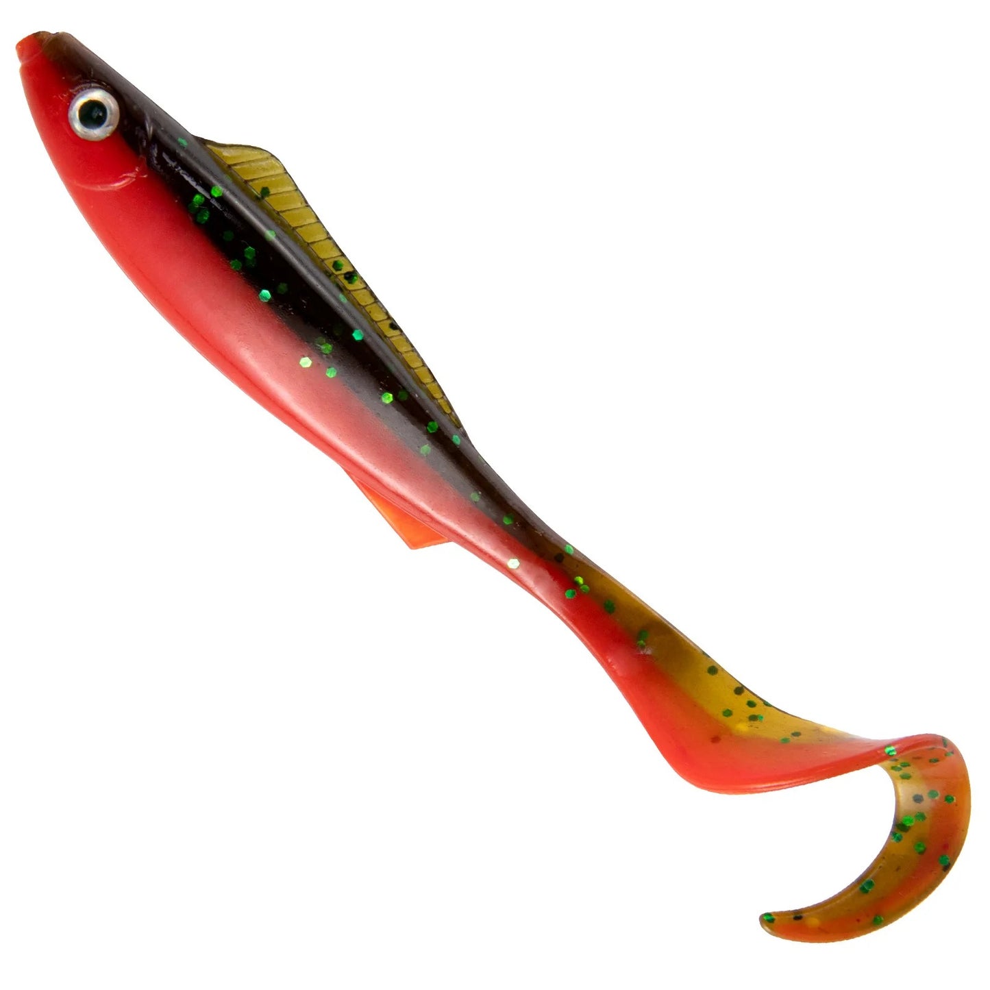5pcs 3D Stereoscopic Simulation Tail Double-Color Soft Bait 3.7inch/4.1G Fish-Eye Design Lure Bait for Sea Fishing And Freshwater Use
