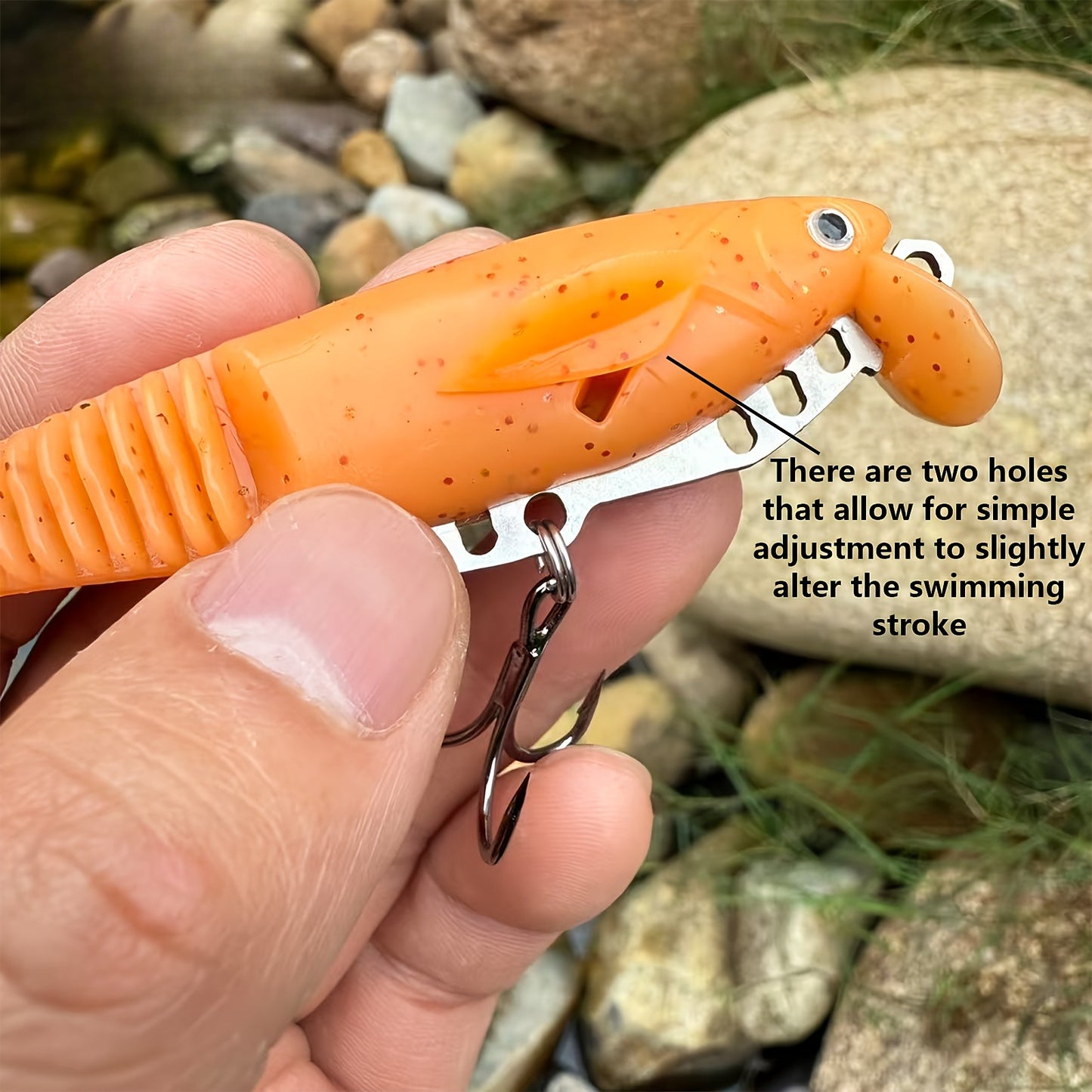 2PCS Adjustable-wing Lure | Lifelike swimming action with a thick needle tail design 9.5 cm