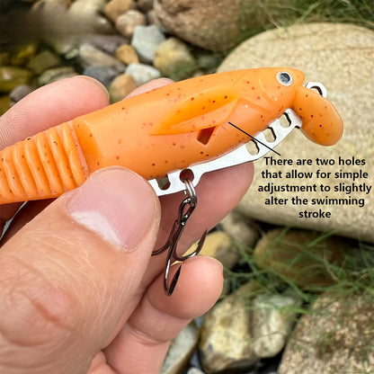 2PCS Adjustable-wing Lure | Lifelike swimming action with a thick needle tail design 9.5 cm