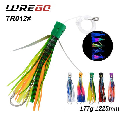 Winged Bionic Fish Drag Bait 22.5cm Boat Fishing Golden Spear Shark Fake Bait Winged Trolling