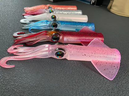 Replacement Squid Body – Glow-UV Soft Bait, Durable Silicone Body, Easy to Install NO JIG HEAD