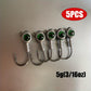 5PCS/Pack 3D Big Eye Jigheads For Fishing Trout & Bass, High Carbon Steel Hook Suitable For Red Fish, Salmon, Bass, Trout And Other Fish