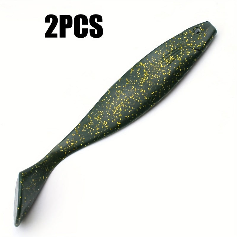 2pcs  Heavy-Weight T-Tail Swimbait - Mermaid Design Sinking Fishing Lure for Deep Sea, 70g