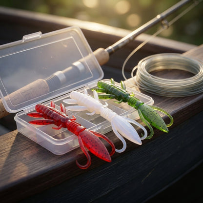 4PCS Soft Plastic Insect Lure, PVC Creature Bait with Segmented Body & Thin Forked Tail, Bass Trout Fishing Soft Lure