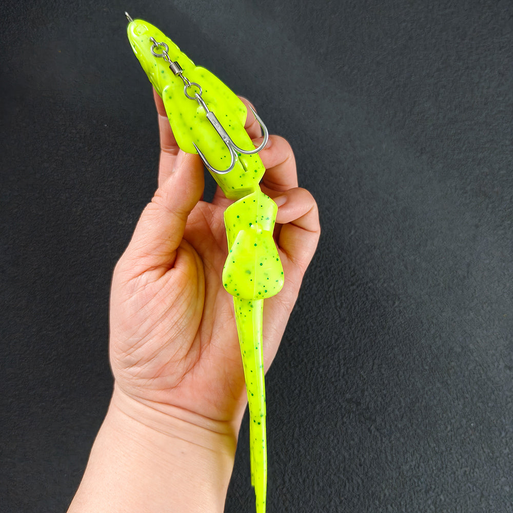22cm 2-Section Premium Soft Bait - Includes Double Hooks