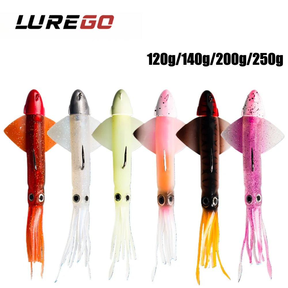 New High Quality Squid Head Soft Bait 120g/140g/250g