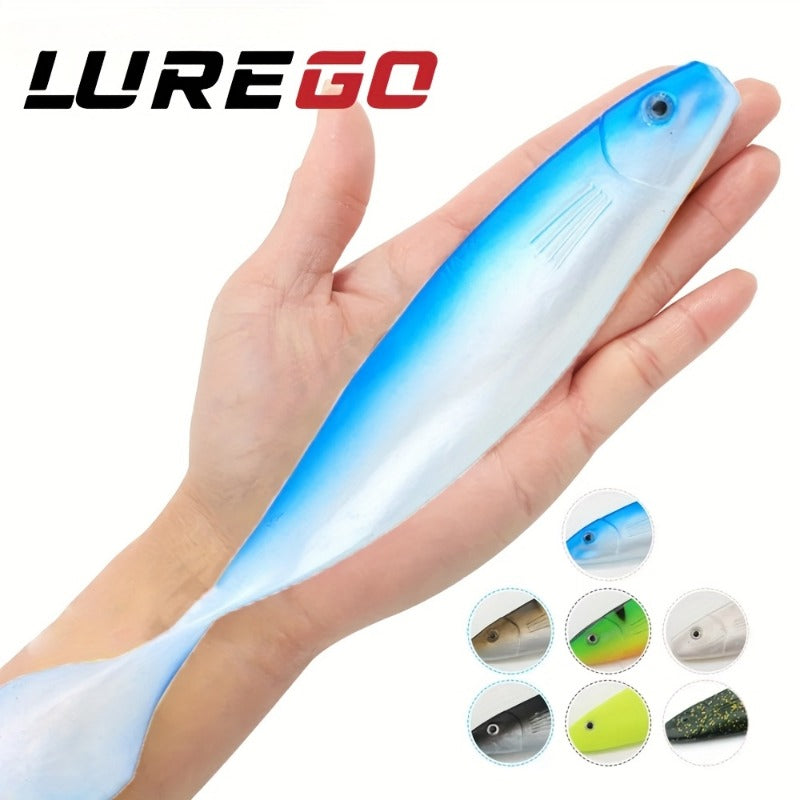 2pcs  Heavy-Weight T-Tail Swimbait - Mermaid Design Sinking Fishing Lure for Deep Sea, 70g
