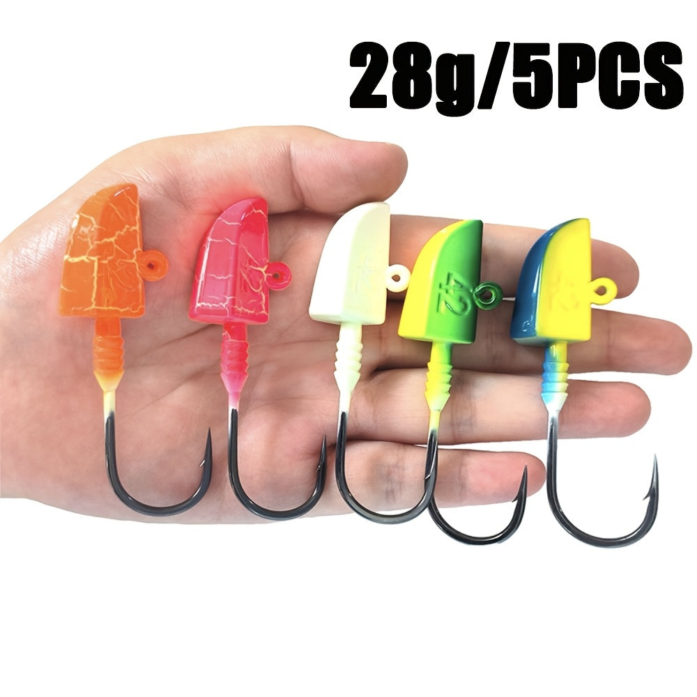 [14g-56g BKK Fishing Hook] BKK Professional Grade 14g28g42g56g Anti-Slip Lead Head Fishing Hook 7/0