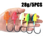 14g-56g BKK Fishing Hook BKK Professional Grade 14g28g42g56g Anti-Slip Lead Head Fishing Hook 7/0