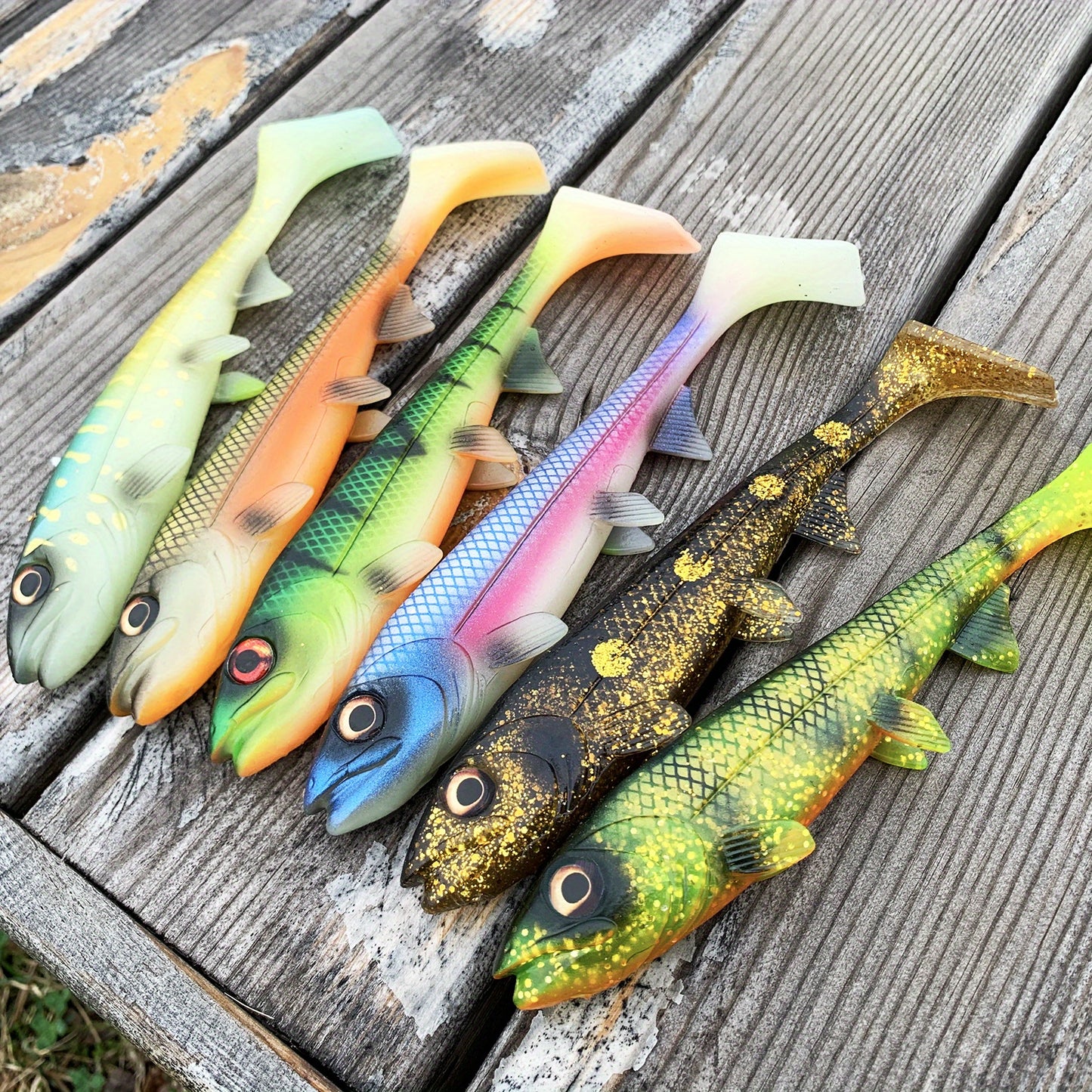 Silicone Square Tail Swinging Lure 14cm/18cm - Realistic Swimbait for Deep Diving