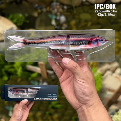 22cm 2-Section Premium Soft Bait - Includes Double Hooks