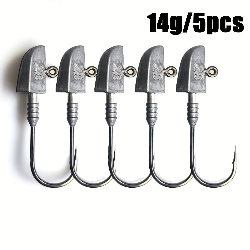 [14g-56g BKK Fishing Hook] BKK Professional Grade 14g28g42g56g Anti-Slip Lead Head Fishing Hook 7/0