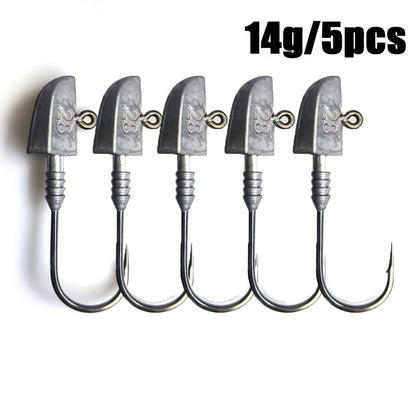 [14g-56g BKK Fishing Hook] BKK Professional Grade 14g28g42g56g Anti-Slip Lead Head Fishing Hook 7/0