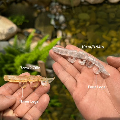5/6PCS Soft Worm Shrimp Fishing Lure 70mm/100mm Artificial Baits Bass Silicone Fishing Lure