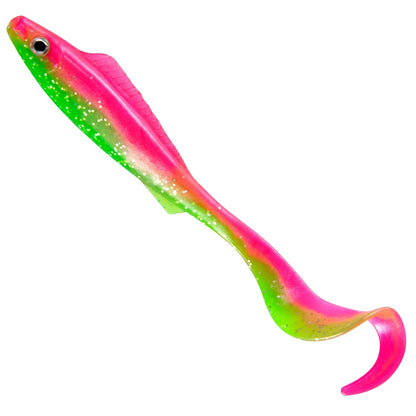 5pcs 3D Stereoscopic Simulation Tail Double-Color Soft Bait 3.7inch/4.1G Fish-Eye Design Lure Bait for Sea Fishing And Freshwater Use