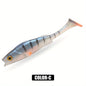 3pcs 7cm/11cm/14cm Soft Tail Realistic Fish Lures - Floating & Sinking Dual Action, High-Density Durable PVC Bait for Bass