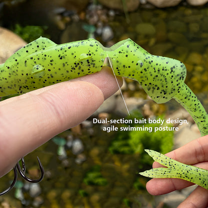 12/17/22cm Two-Section Soft Swimbait – Long-Casting, Segmented Lifelike Action for Predator Fish