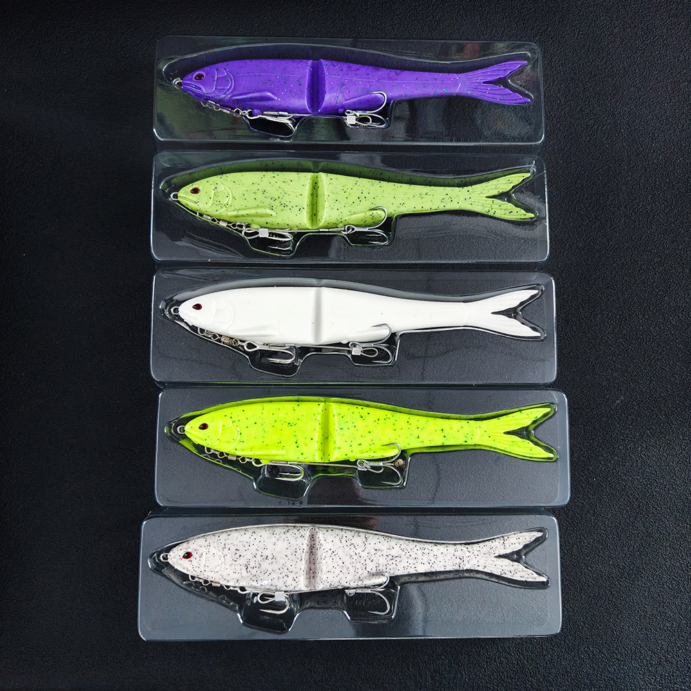 22cm 2-Section Premium Soft Bait - Includes Double Hooks