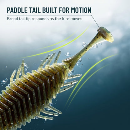 7.5cm Soft Plastic Creature Bait | T-Tail Swimbait with Side Legs | 6g Finesse Lure for Bass, Trout & Zander