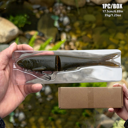 12cm/17cm Two-Section Long-Casting Soft Swimbait: Segmented Lifelike Action, Powerful Long-Casting Performance